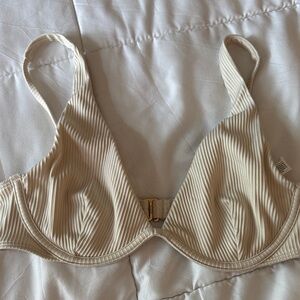 Hollister Cream Ribbed Women's Bra